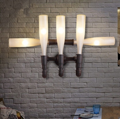 bottle pipe loft industrial vintage led wall lamp with 5 lights retro wall sconce for bar home lighting