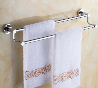 brand new 60cm silver double towel bar