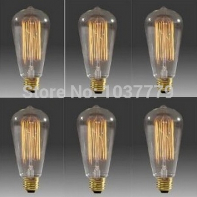 by ups to usa 32pcs /lot st64 old style edison filament bulbs e27 vintage handmade art decorative lamps [north-america-free-shipping-6583]