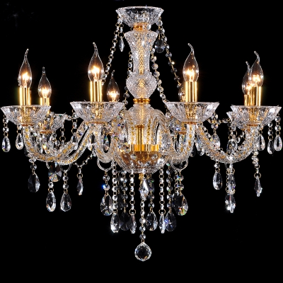 chandelier 8 light modern fashion gold crystal lamp crystal chandelier light fashion crystal chandelier lighting [6-8-10-arm-lights-307]