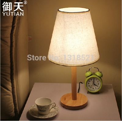 creative fashion design original wood table lamp with shade contemporary white shade desk light kids room gift