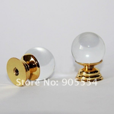 d20xh27mm cuprum glossy crystal glass ball furniture cabinet knob