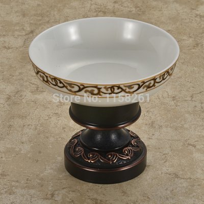 ! deck mounted bathroom black soap dish holder ceramic dish plate flower base h91357r [soap-dish-amp-holder-7843]