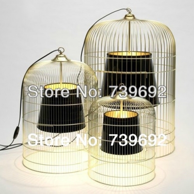 dia.40*h64 cm modern brief large nobility pendant light wrought iron bird cage pendant light pendant light restaurant lamp [iron-pendant-lights-4574]