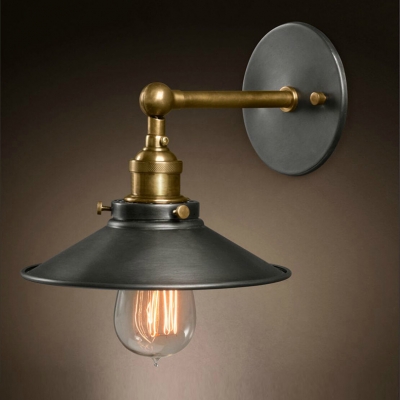 diameter 22cm retro vintage wall lamp ac 90-265v indoor lighting for living room bedroom bedside with edisob bulb