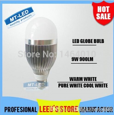 dimmable cree 9w 990lm led globe bulb e27 gu10 b22 e14 85-265v led light spotlight bubble ball lamp lighting downlight x20 [led-globe-bulb-685]