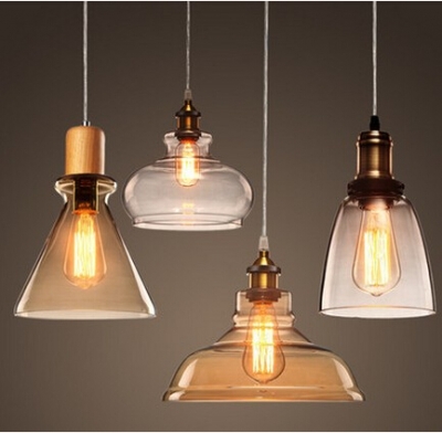 edison loft style wood glass industrail vintage pendant light fixtures for dining hanging lamp home lighting lamparas colgantes [edison-loft-pendant-lights-2321]