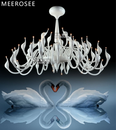 el project large swan chandelier light fitting/ lamp/ lighting fixture white or black sw l48 d1550mm h1000mm [pendant-light-7213]