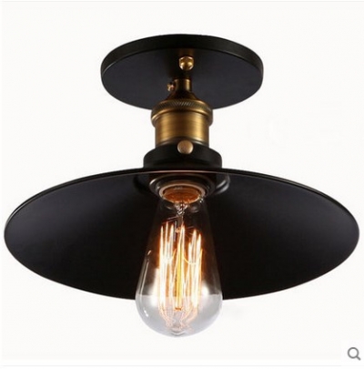 loft style iron painting edison ceiling lights lamp with black lampshade,vintage ceiling light fixtures [loft-pendant-light-6357]