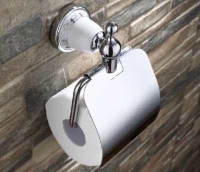 modern new designed chrome brass with ceramic wall mounted bathroom toilet paper holder waterproof