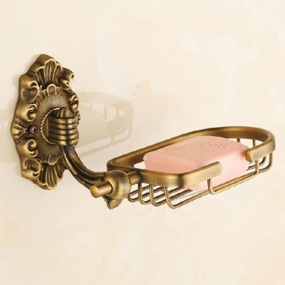 new arrival whole and retail antique brass bathroom soap dish holder basket holder wall mounted hc-30f [soap-dish-amp-holder-7812]
