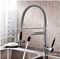 new designed chrome brass kitchen faucet vessel sink mixer tap pull down deck mounted