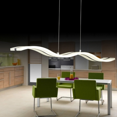 popular wave shape pendant light, dinning room foyer kitchen hanging lamp, suspend luminaire 110v 220v