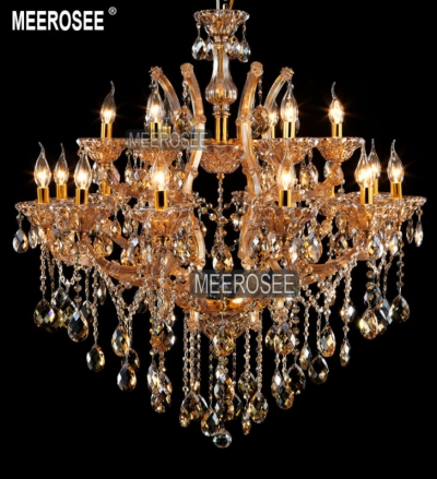 style of palace large amber color crystal el chandelier light fixture cristal lamps luminaire lampadario dining room md7001 [crystal-chandelier-maria-theresa-2245]