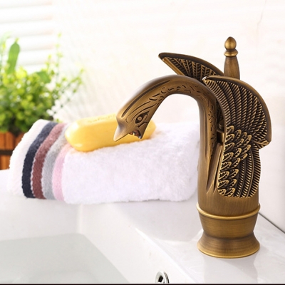 swan style antique bronze brass faucet bath basin mixer tap bathroom bath tap toilet basin faucets se-8605 [antique-bathroom-faucet-433]