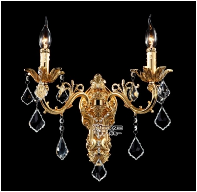 whole golden crystal wall light fixture silver wall sconces lamp crystal wall brackets chandelier [wall-lamp-8671]