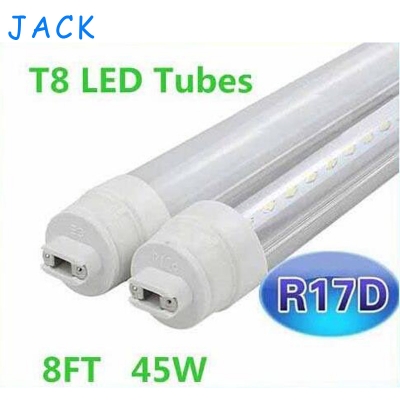 x50 fedex super bright 45w t8 r17d led tube 8ft 8feet 2.4m light 192leds smd 2835 warm natrual cold white ac 85-265v [led-r17d-tube-758]