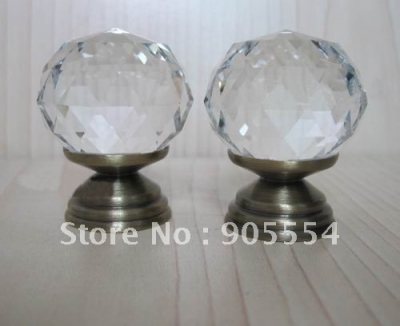 100pcs/lot d30mmxh42mm brass base crystal cabinet handle/kitchen cabinet knobs [home-gt-store-home-gt-products-gt-yj-crystal-glass-knobs-63]