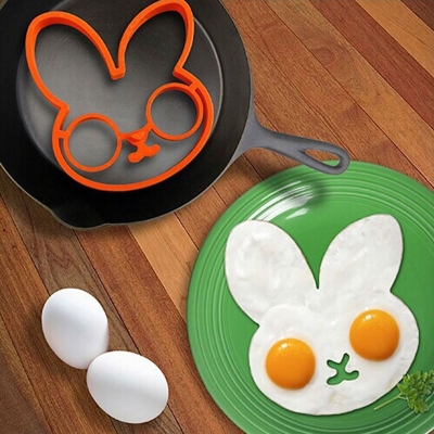 2016 1pc breakfast silicone fried egg mold pancake egg ring shaper funny owl/rabbit/cloud/skull egg shaper cooking tool