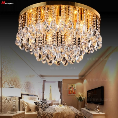 50cm (19.7") diameter k9 crystal ceiling light bedroom lamp living room lights fashion top crystal ceiling lighting