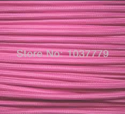 5meter/lot pink color vintage fabric cable textile power cord [others-6902]