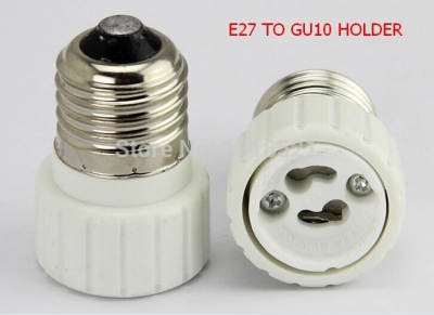 5pcs e27 to gu10 adapter converter base holder socket for led halogen light bulb lamp socket adapter converter [lamp-base-3224]