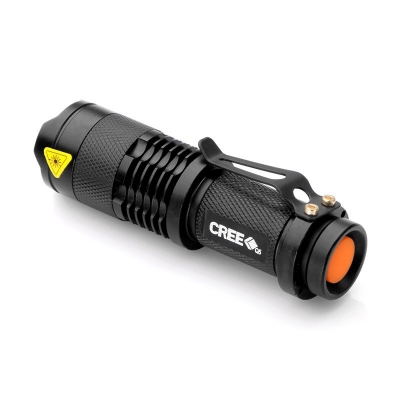 5pcs/lot mini led penlight torch 7w 400lm cree q5 led flashlight adjustable focus zoom flash light lamp [led-flashlight-5041]