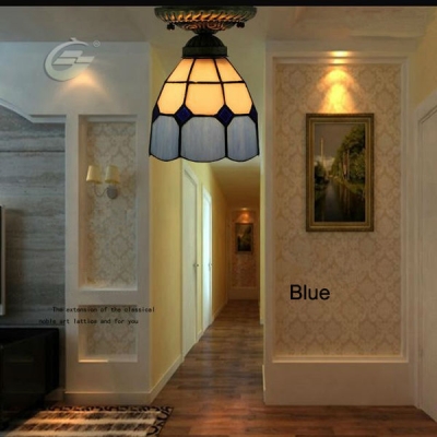 6 inches blue ceiling lamps mediterranean style living room corridor balcony lighting ysl-tfc01b, [glass-lamp-1369]
