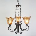 90v-220v classic wrount iron led chandelier with 3 lamps home chandeliers for dinnig living room lustre