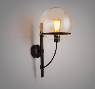american industry retro el corridor aisle wall lamp american rural bar cafe glass cap wall light [wall-lamp-3958]