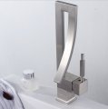 brand new nickel brushed faucet single lever single hole bathroom faucets taps for basin of bathroom