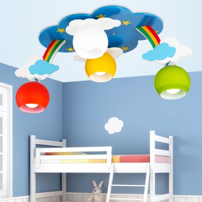 children bedroom cartoon art deco ceiling lamps e27 base 110v 220v home lighting lights