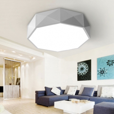 creative geometric led ceiling light,420mm 24w dimming led dome lamp,bedroom livingroom foyer light personalitychild room lamp [modern-style-5637]