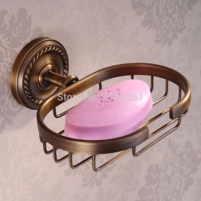 euro style antique brass soap holder copper soap dishes carved pedestal soap basket/ soap base bathroom accessories hj-1306f [soap-dish-amp-holder-7832]