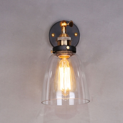 industrial vintage wall light copper glass hanging lamp e27 110/220v adjustable wall lamp for home decoration -lampara colgante [wall-light-3077]