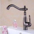 luxury deck mounted oil rubbed kitchen basin sink faucets black mixer taps new water tap basin faucet hj-619r6r