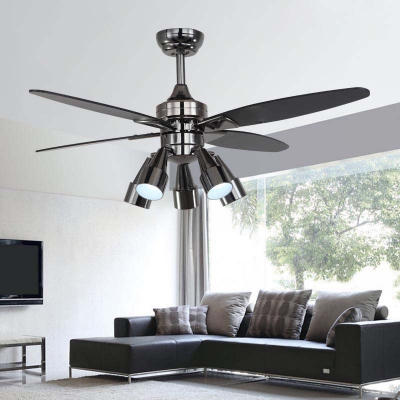 modern home decorative new arrive 48 inch wooden blade 5 led lamp holder ceiling fans with lights 110v 220v
