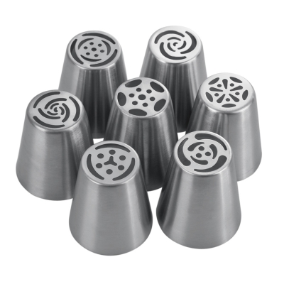 newest 7pcs/set russian icing piping nozzl cake decorating sugarcraft pastry tool cake tools [cooking-tool-4203]