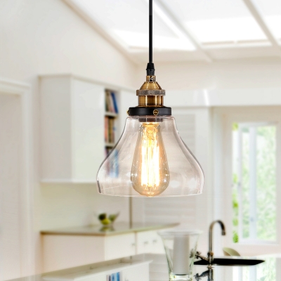 retro vintage pendant light copper glass hanging lamp e27 adjustable pendant lamp for home decor -lampara colgante [pendant-light-5928]