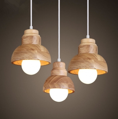 single head modern simple creative wooden restaurant cafe bar art pendant light [pendant-lamp-3945]