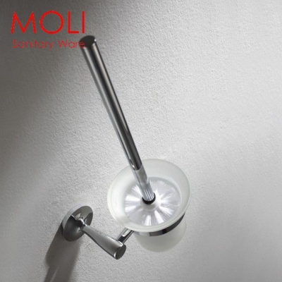 toilet brush holder for bathroom accessories brush holder with glass cup bath hardware [toilet-brush-holder-8051]