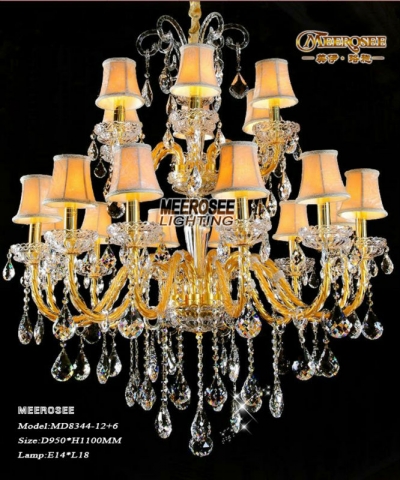 18 lights murano venetian style massive el gold crystal chandelier lusters lighting chrystal pendants luminaire md8344 [crystal-chandelier-glass-2117]