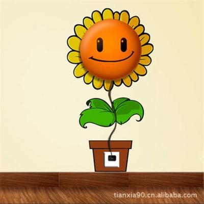 2014 new novelty households!!! sunflower creative nightlight diy sticker lamp cartoon light