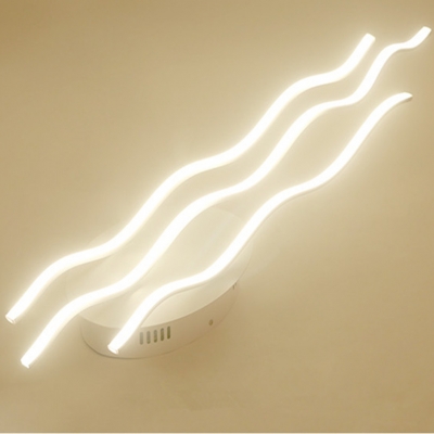2016 post-modern simple art creative wave led acrylic ceiling light for dining room [modern-style-264]
