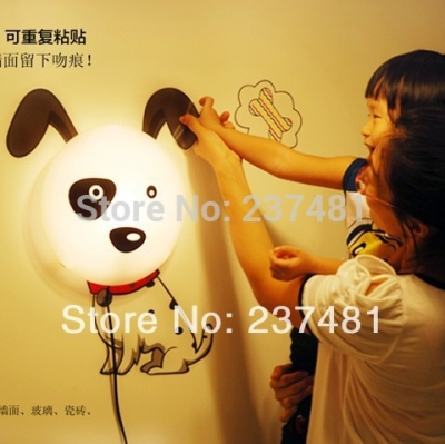 3d wall sticker lamp children room night light cartoon atmosphere night light diy wall paper lamp