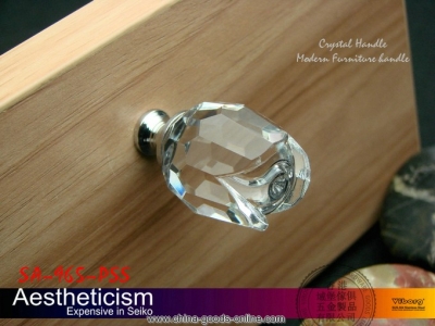 (4 pieces/lot) 40mm viborg k9 glass crystal knobs drawer handle& cabinet pulls&drawer knobs, sa-965-pss-40