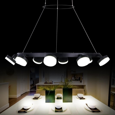 56w/70w dining room living room modern led pendant lights lampadario moderno iron black pendant lamp fixture lampara colgante