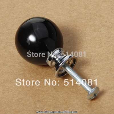 5pcs black ceramic china door knobs handles drawer pulls cupboard furniture cabinet cherry handle