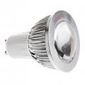 5pcs/lot led cob spotlight gu10 85-265v 3w 270lm warm white/whire led bulb spot light