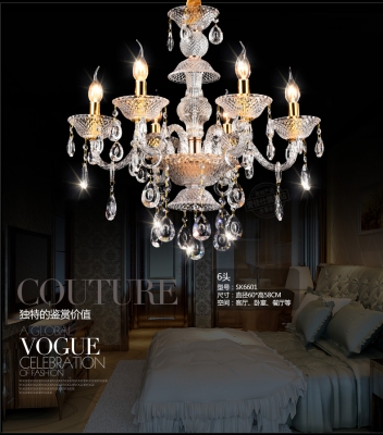 6 /8 heads gold chandelier modern crystal lamp crystal chandelier light luxury gold living room chandelier lighting